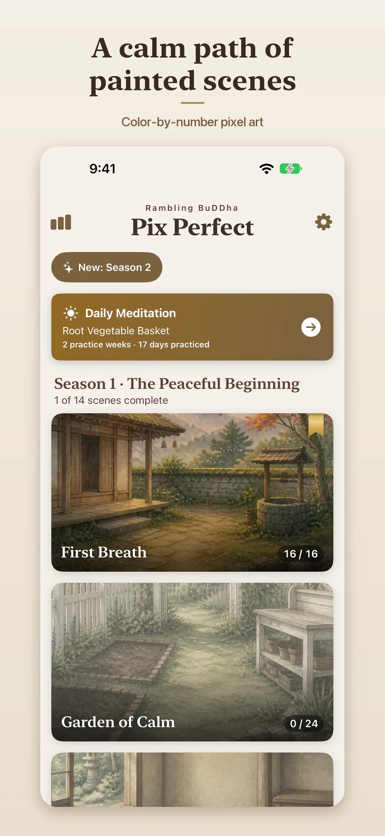 The Path: Season 1 scenes, with today’s Daily Meditation at the top