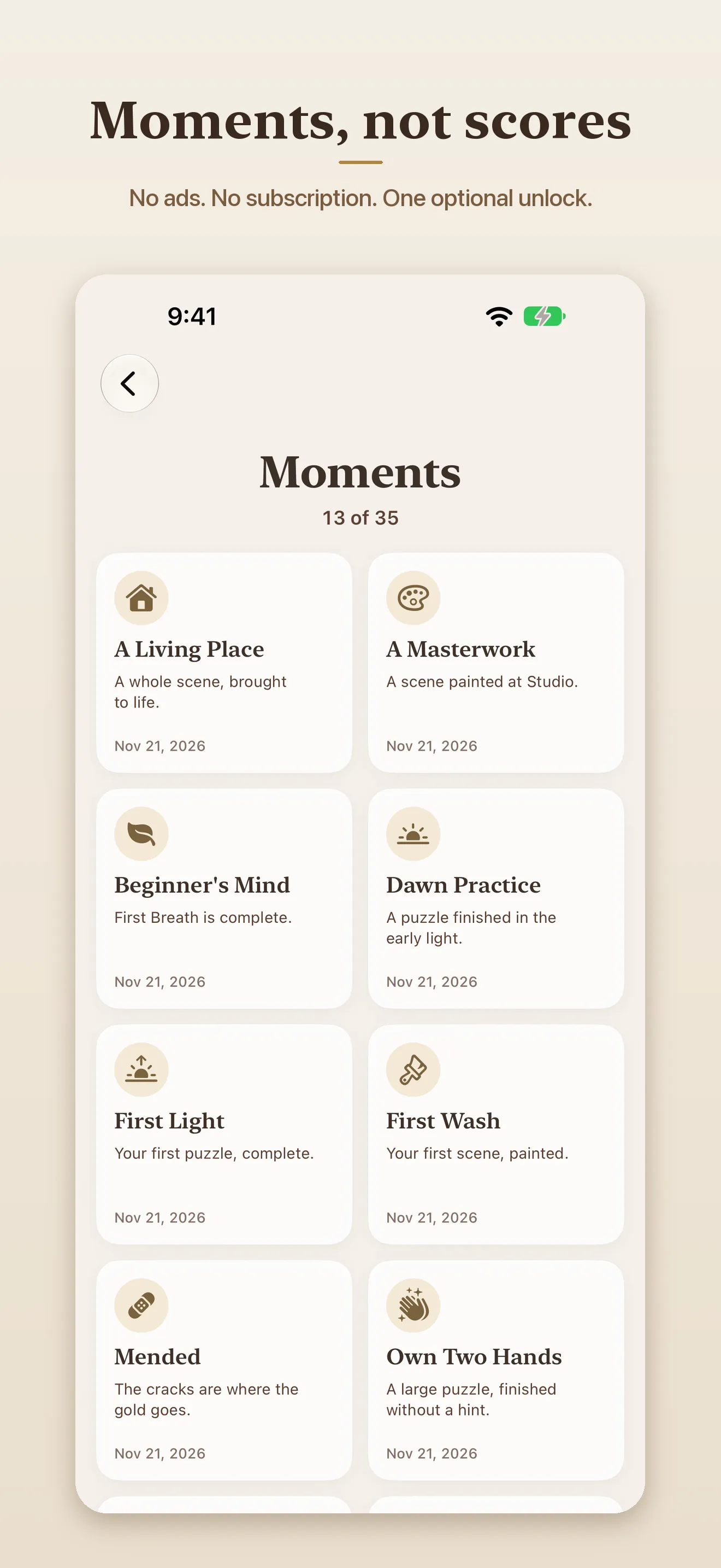 Moments, quiet achievements discovered along the way